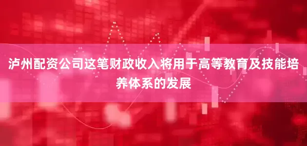 泸州配资公司这笔财政收入将用于高等教育及技能培养体系的发展